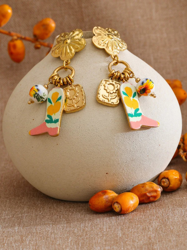 Boucles d'Oreilles Fleurs Western