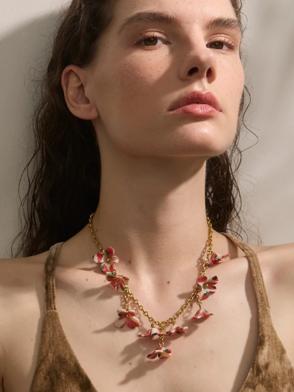 Collier Fleur Fraise