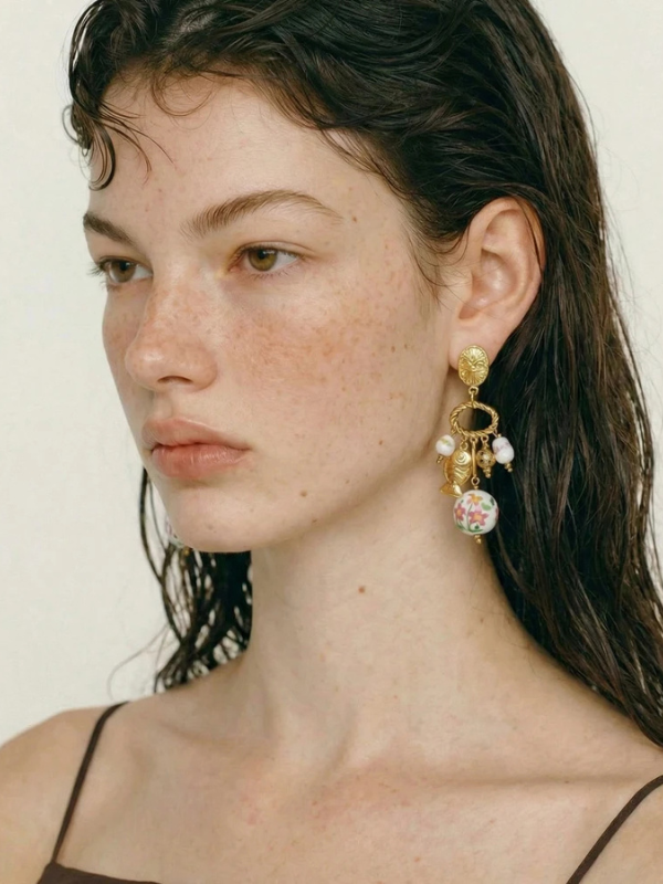 Boucles d'Oreilles Fleurs Bohème