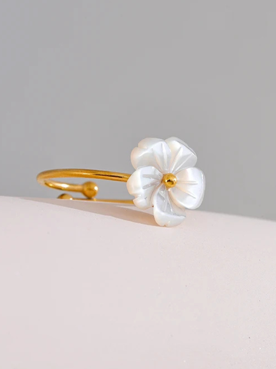 Bague Femme Fleur - doré