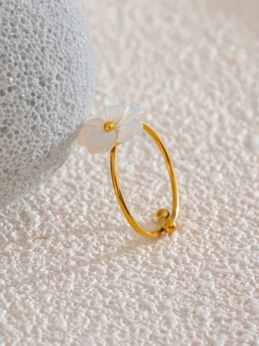 Bague Femme Fleur - doré