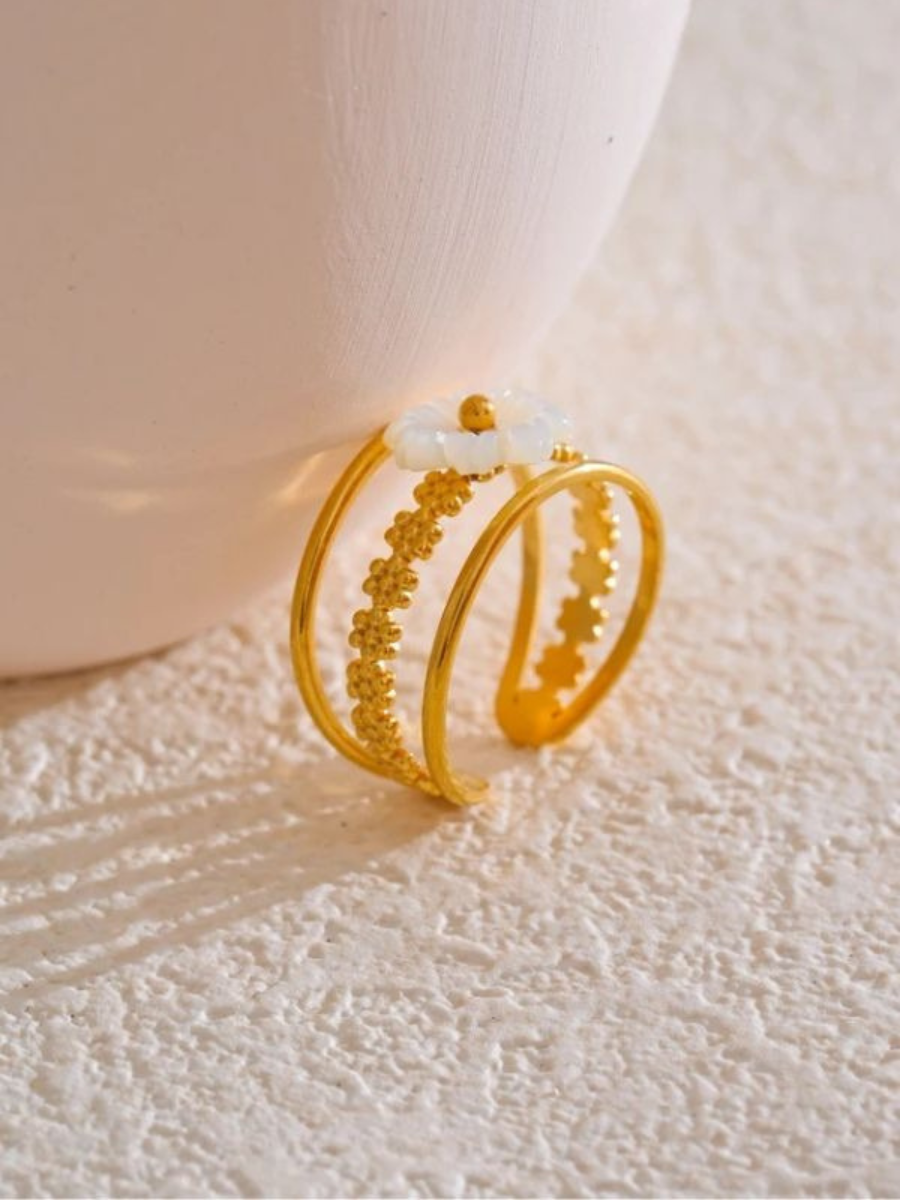 Bague Fleur Blanche