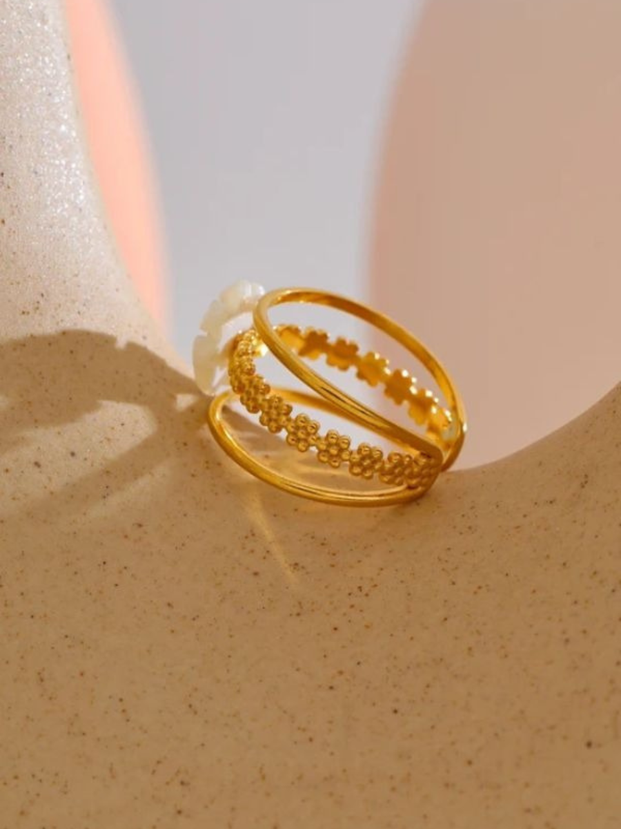 Bague Fleur Blanche
