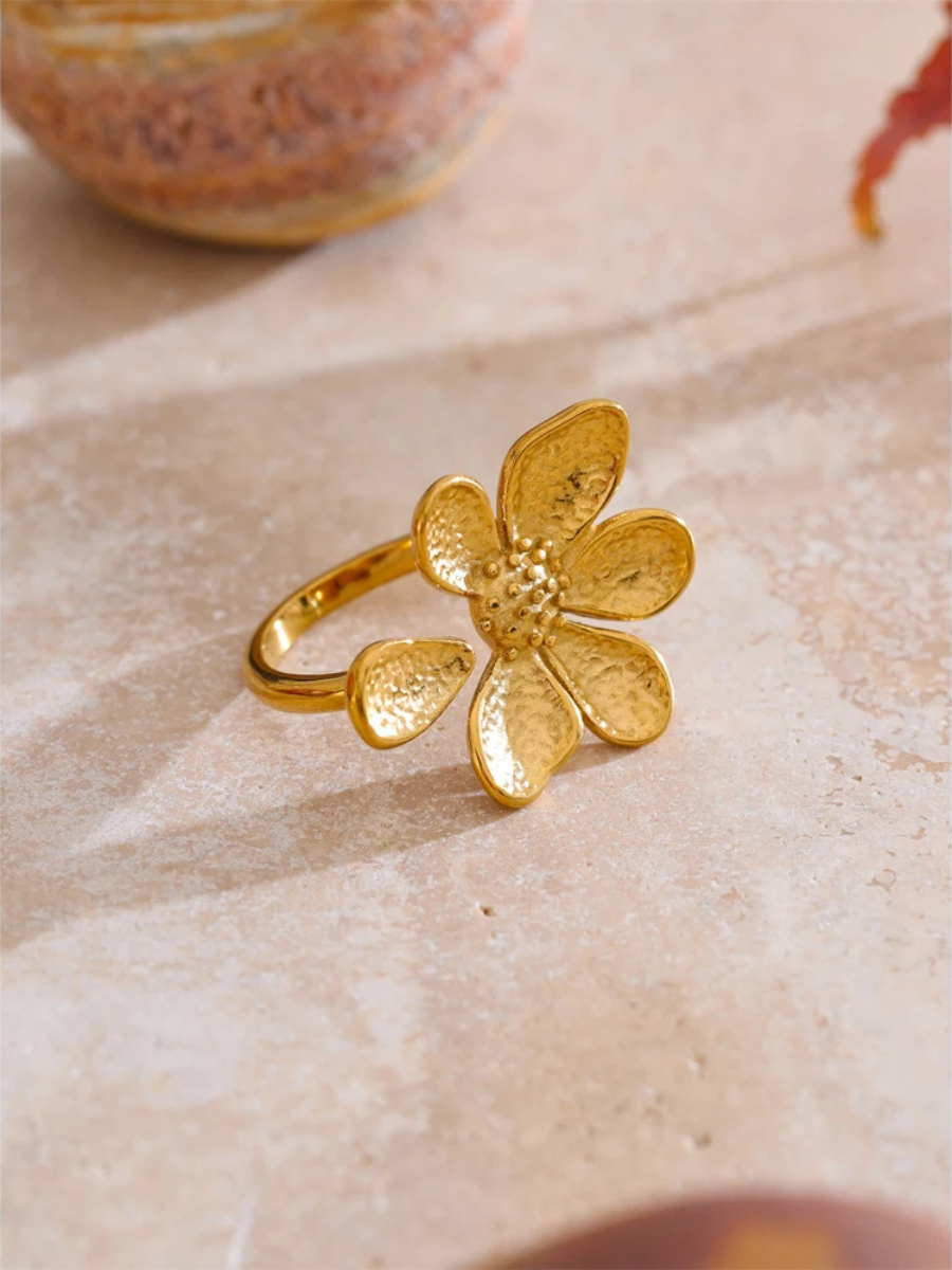 Bague Pétale de Fleur doré