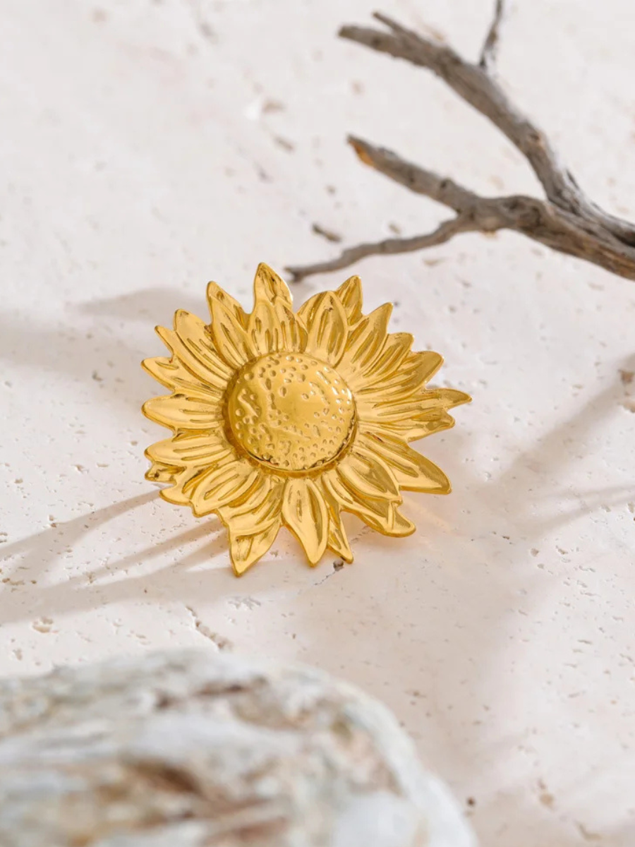Bague Tournesol doré