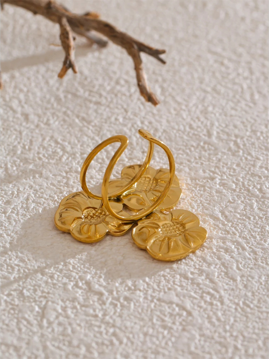 Bague Trois Fleurs doré