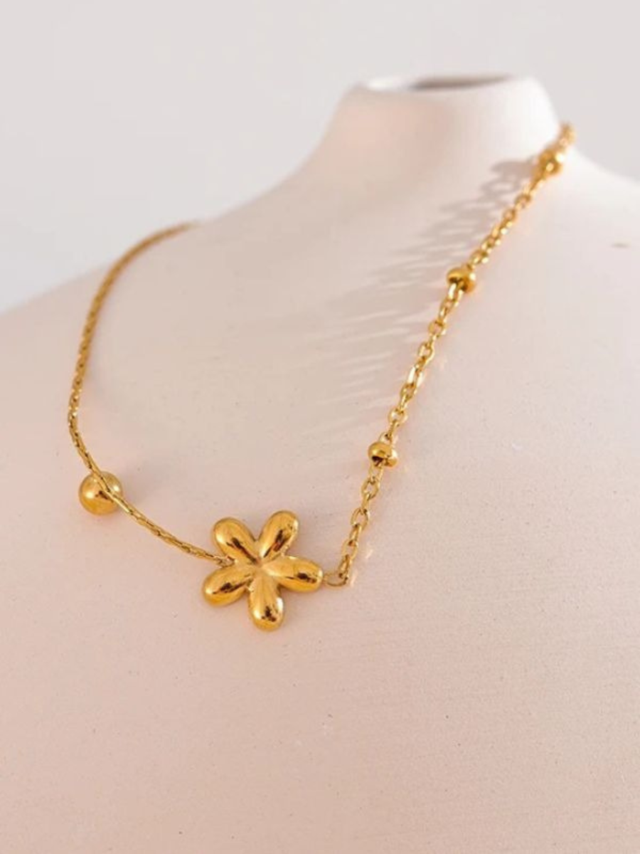 Bracelet Fleur Fin - doré