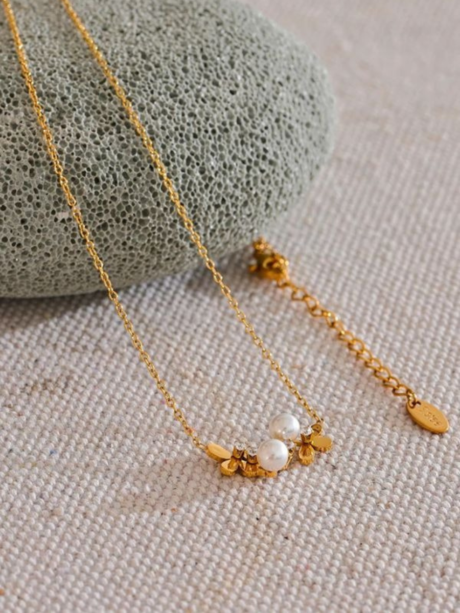 Collier Perle Fleur