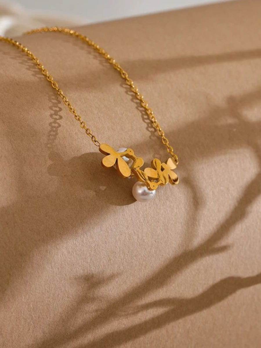 Collier Perle Fleur