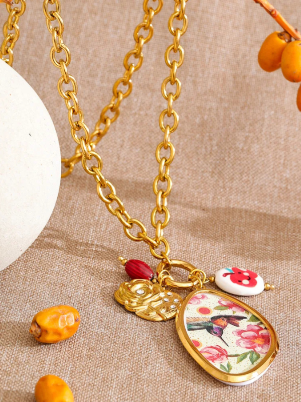 Sautoir Floral Vintage