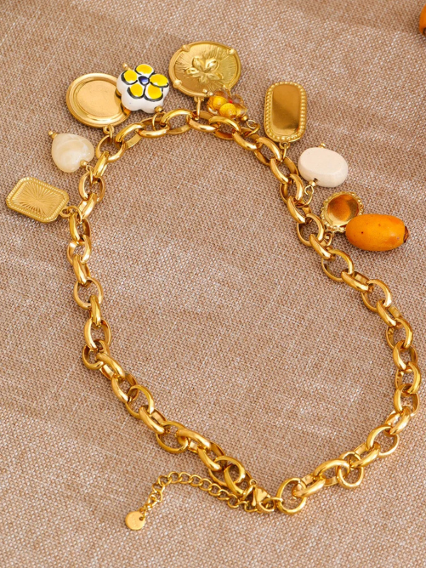 Collier Charms Floraux