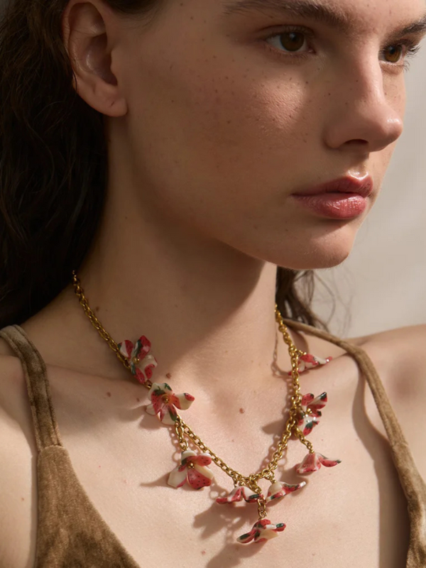 Collier Fleur Fraise