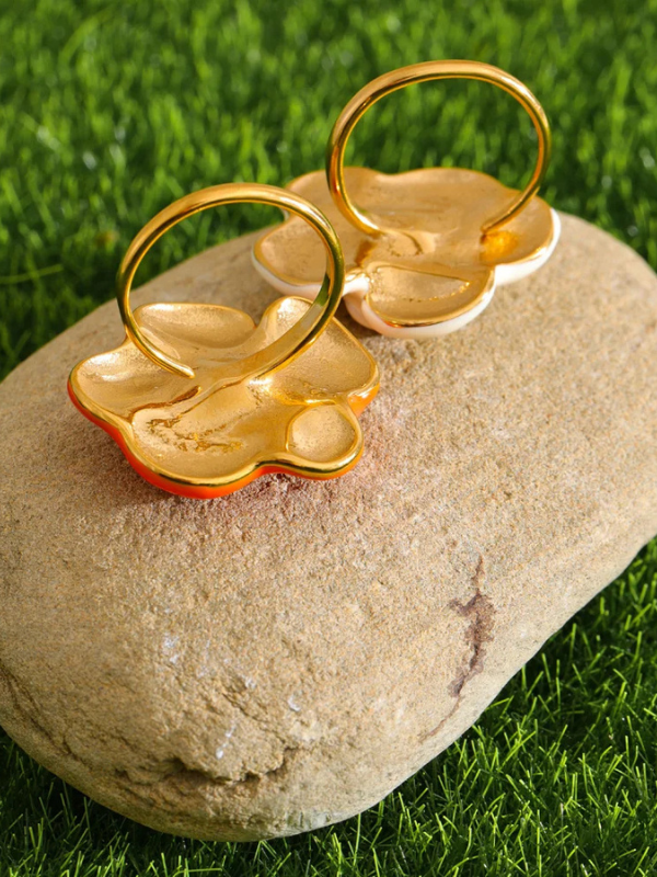 Bague Fleur Emaillée Vintage