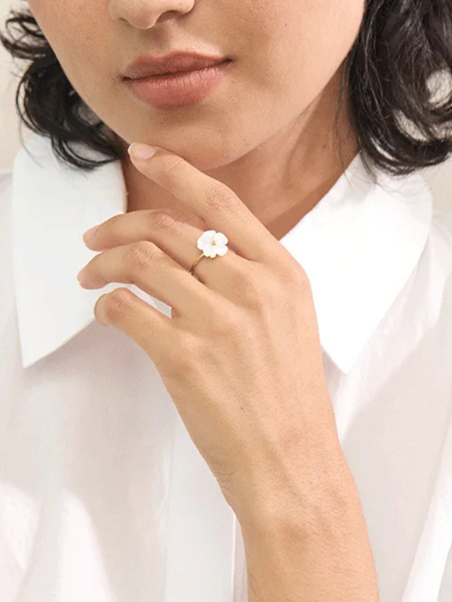 Bague Femme Fleur - doré