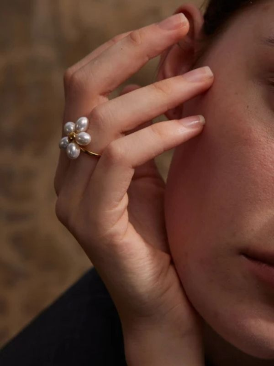 Bague Fleur en Perle
