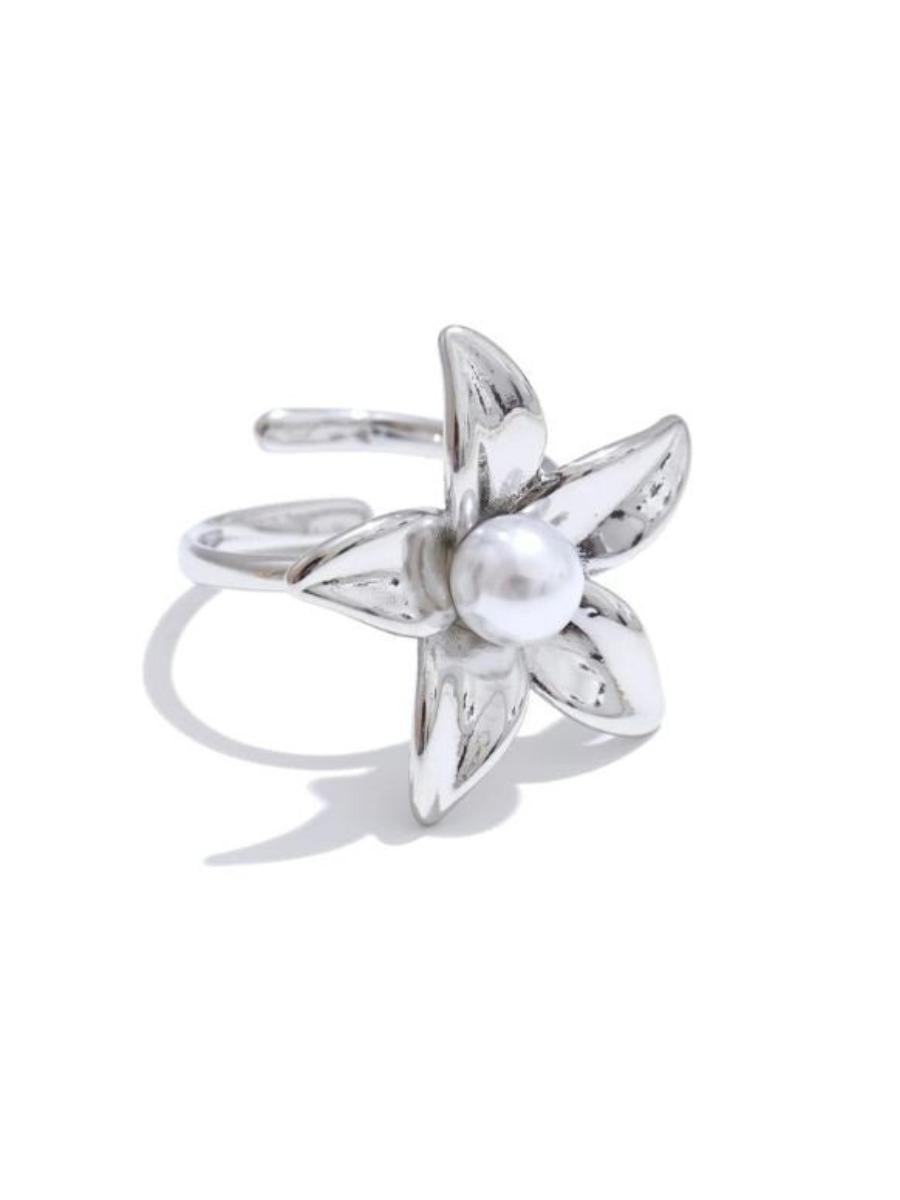 Bague Fleur Fantaisie - argenté