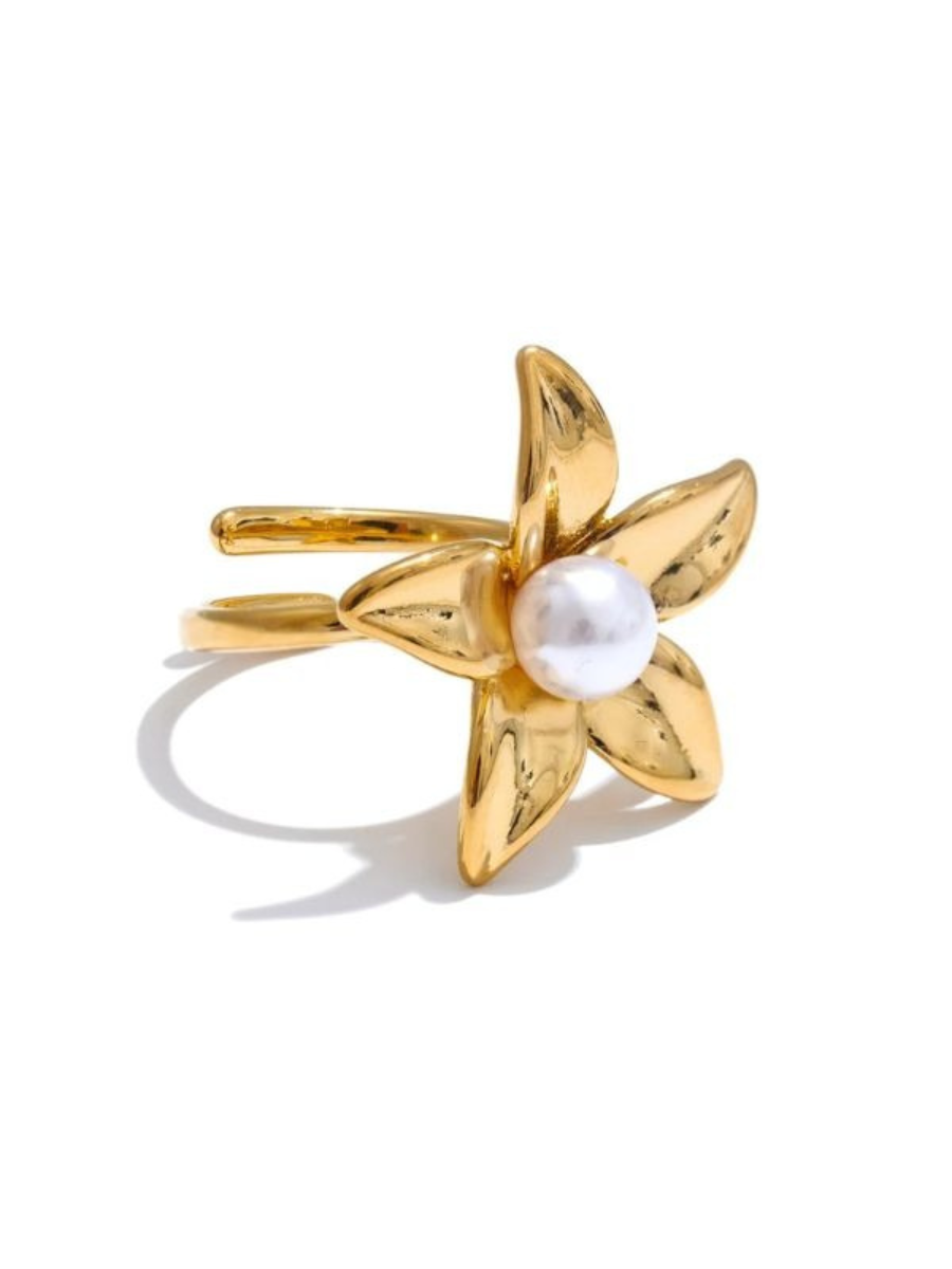 Bague Fleur Fantaisie - doré