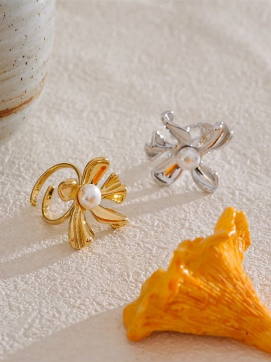 Bague Fleur Perle