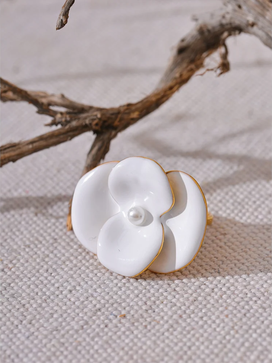 Bague Orchidée blanc