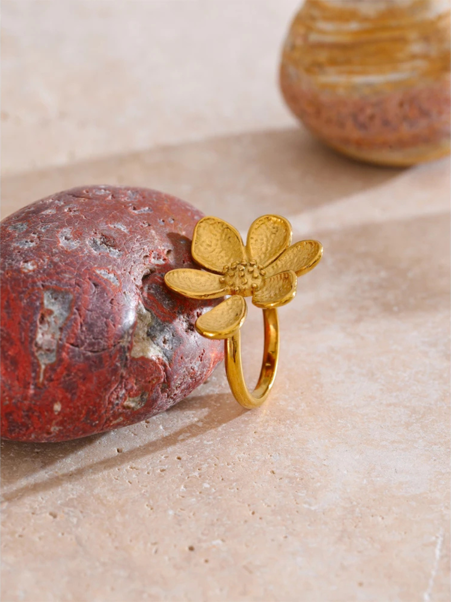 Bague Pétale de Fleur doré