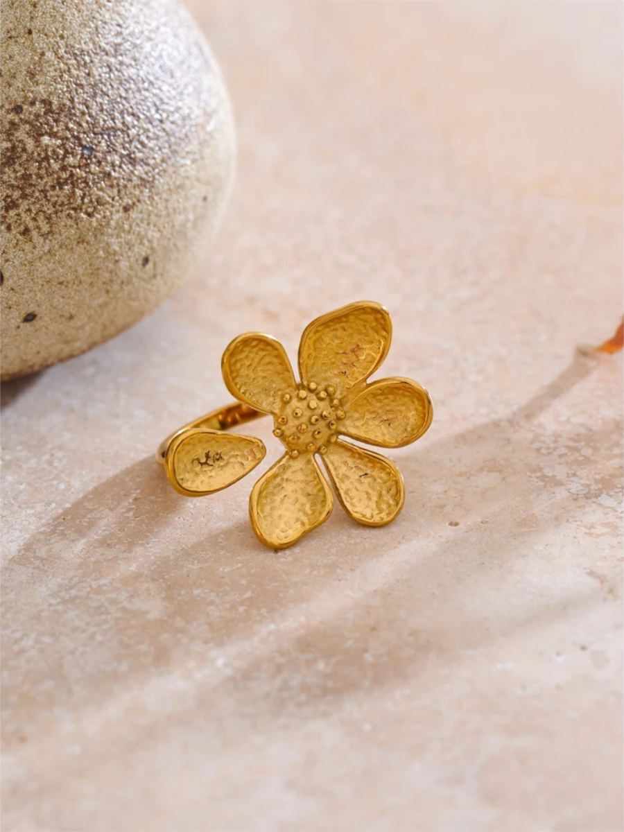 Bague Pétale de Fleur doré