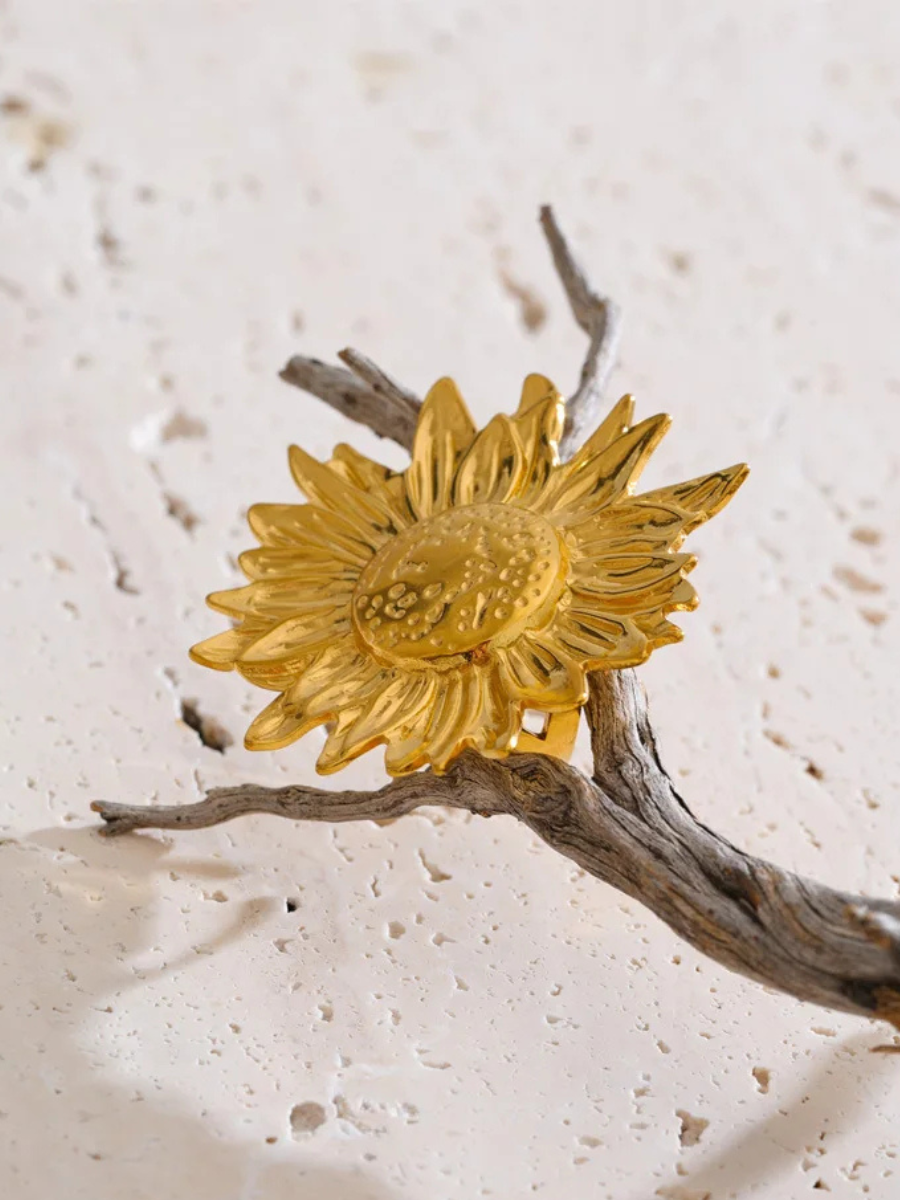 Bague Tournesol doré