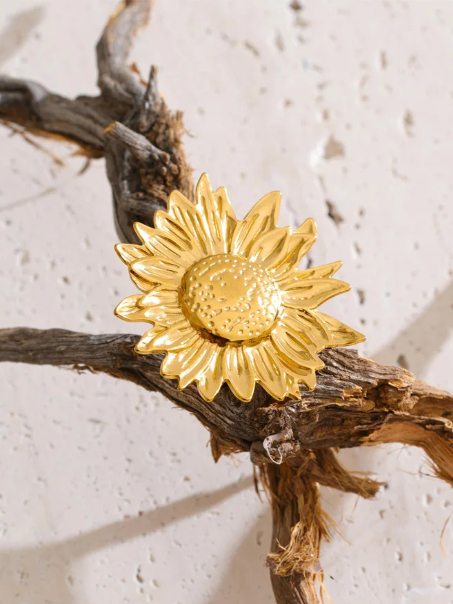 Bague Tournesol doré