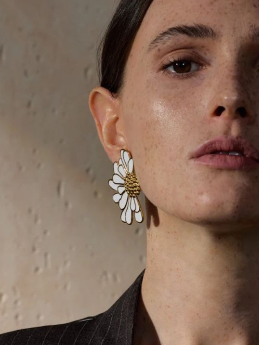 Boucle d’Oreille Fleur Vintage