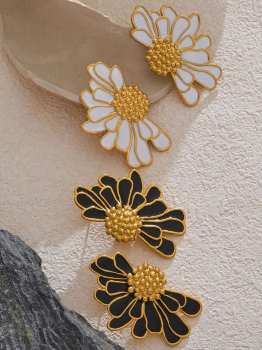 Boucle d’Oreille Fleur Vintage