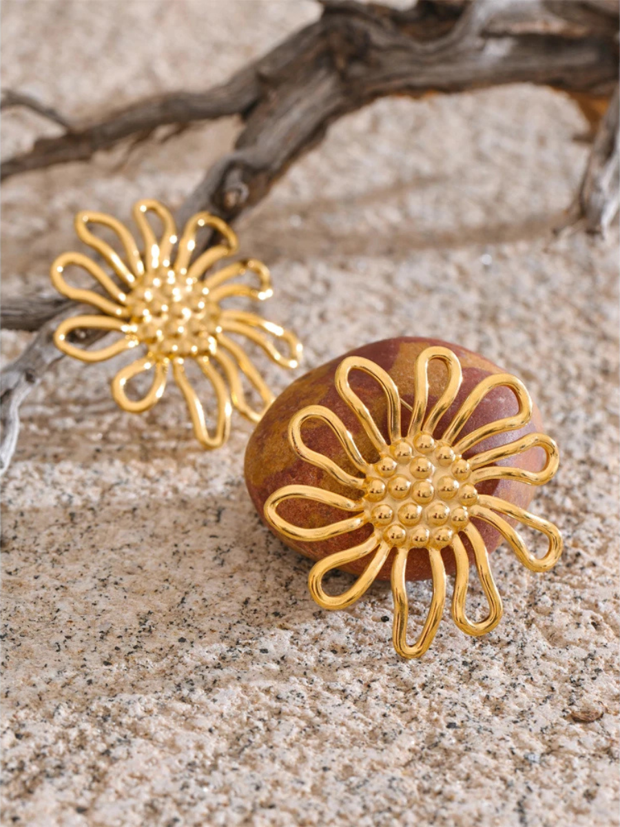 Boucle d’Oreille Marguerite doré