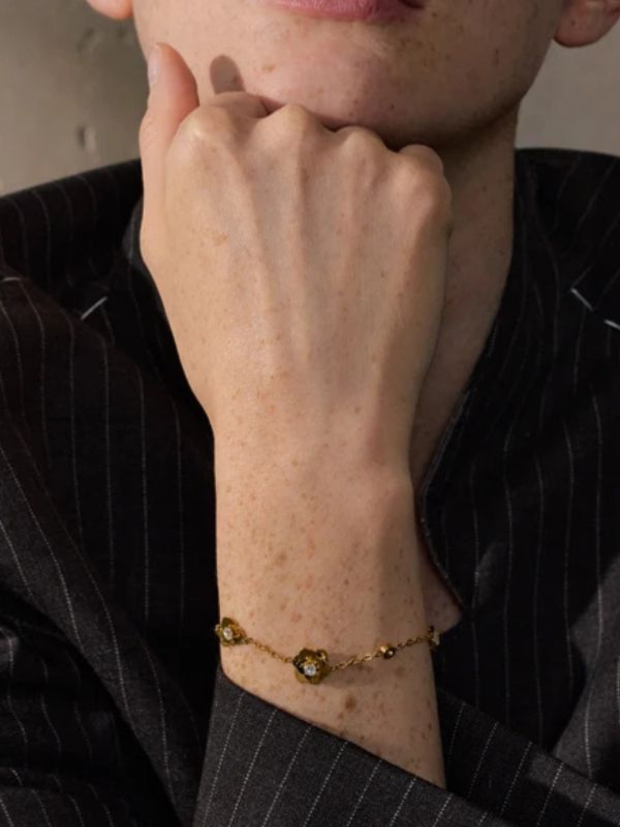 Bracelet Fleur Chic - doré