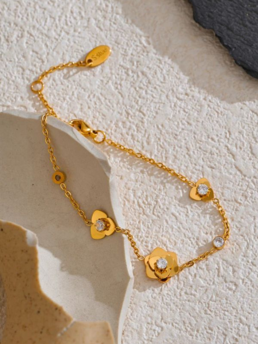 Bracelet Fleur Chic - doré