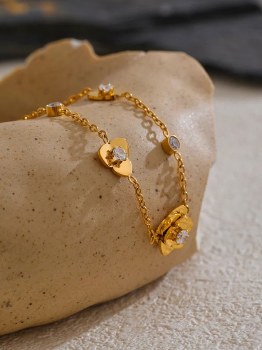 Bracelet Fleur Chic - doré
