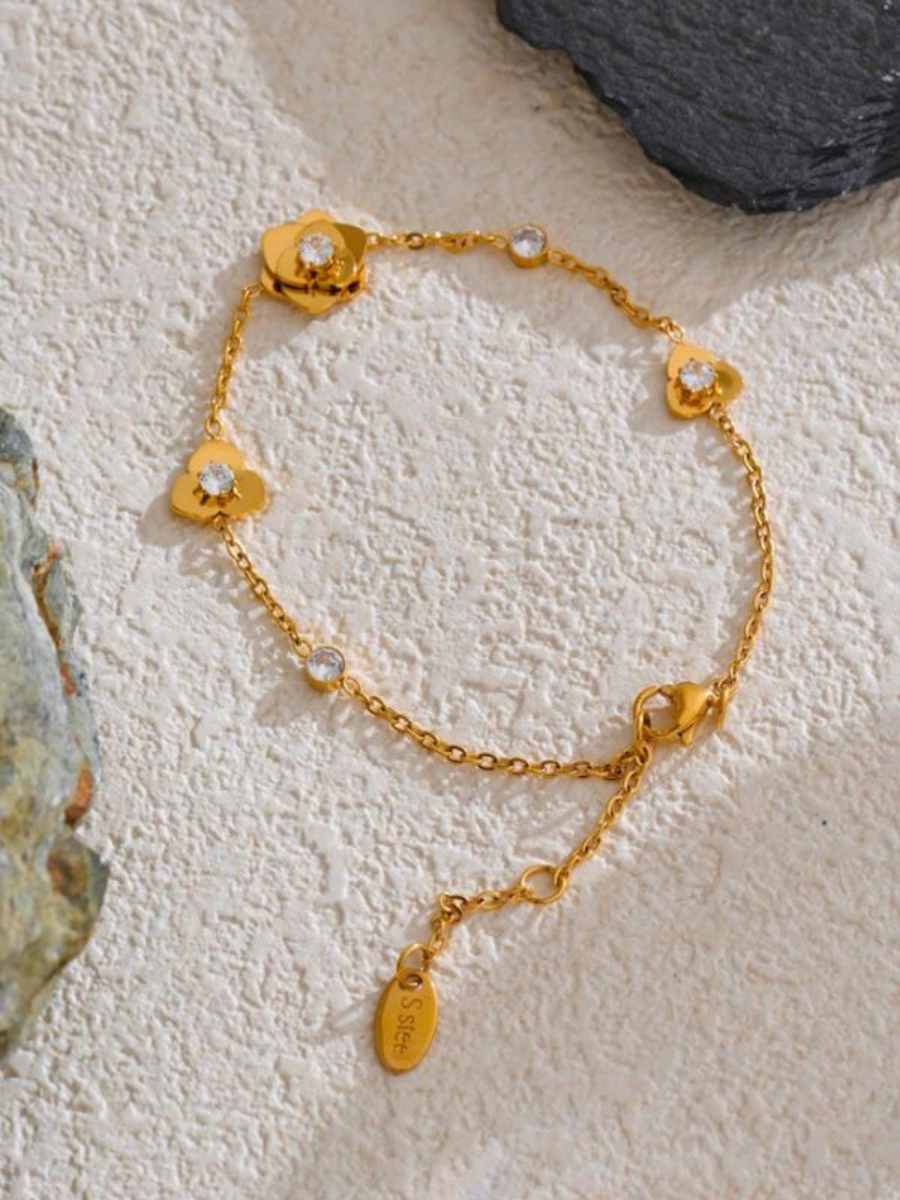 Bracelet Fleur Chic - doré