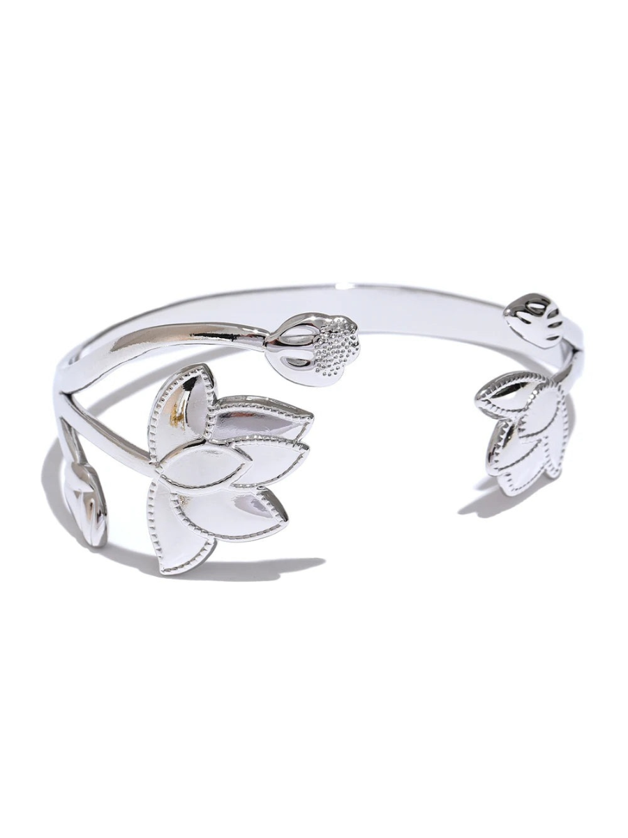 Bracelet Fleur de Lotus - argenté