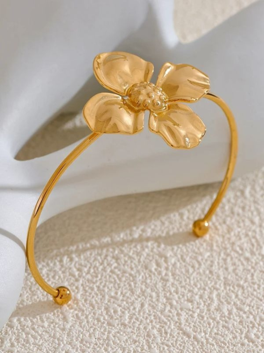 Bracelet Fleur Doré - doré
