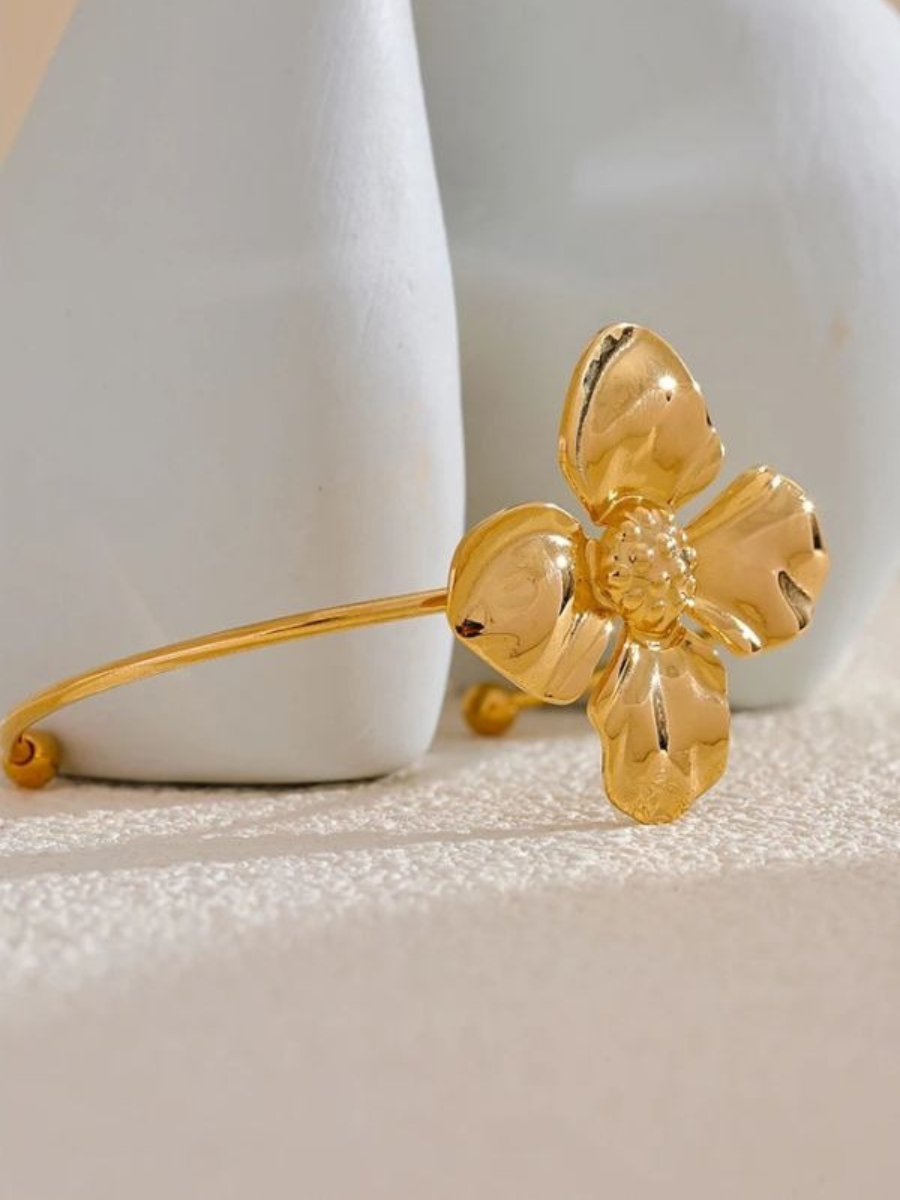 Bracelet Fleur Doré - doré
