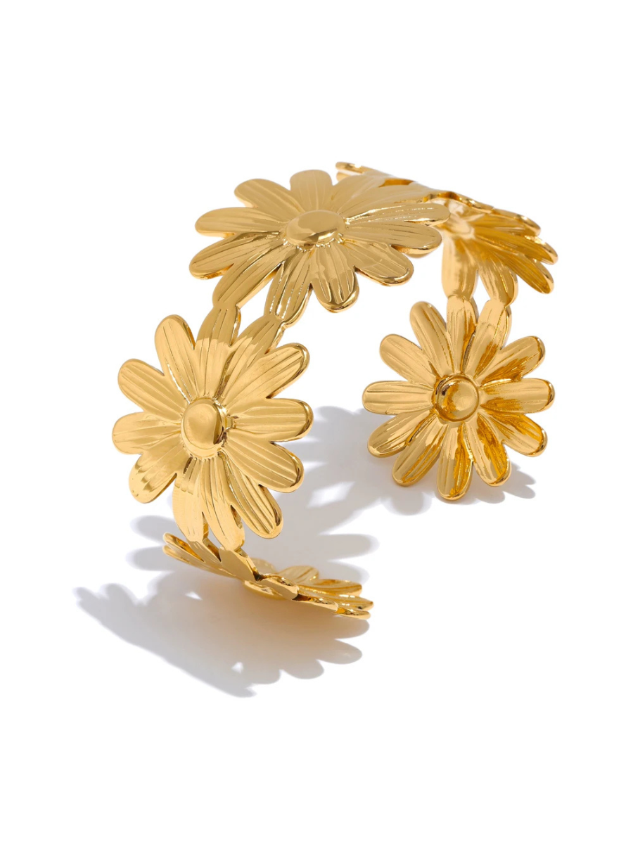 Bracelet Fleur Marguerite - doré