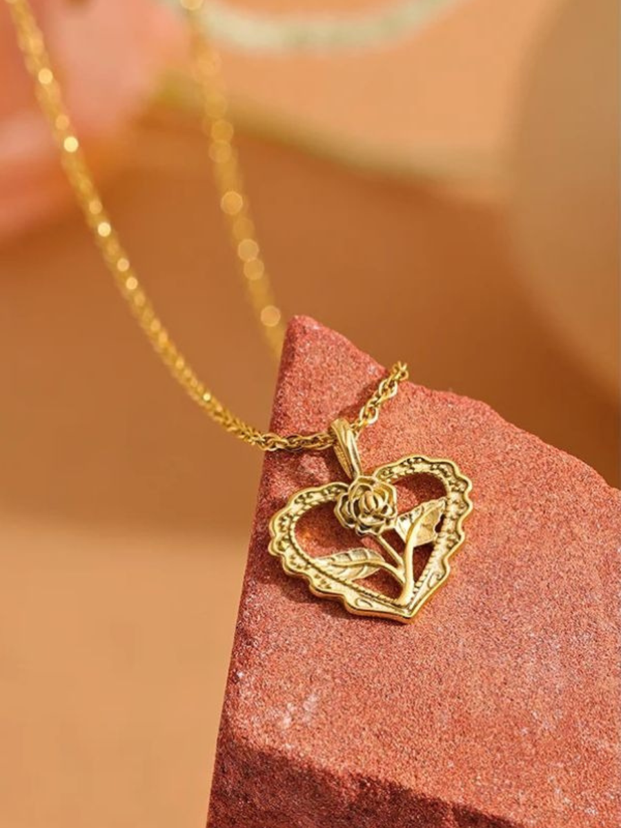 Collier Fleur Coeur