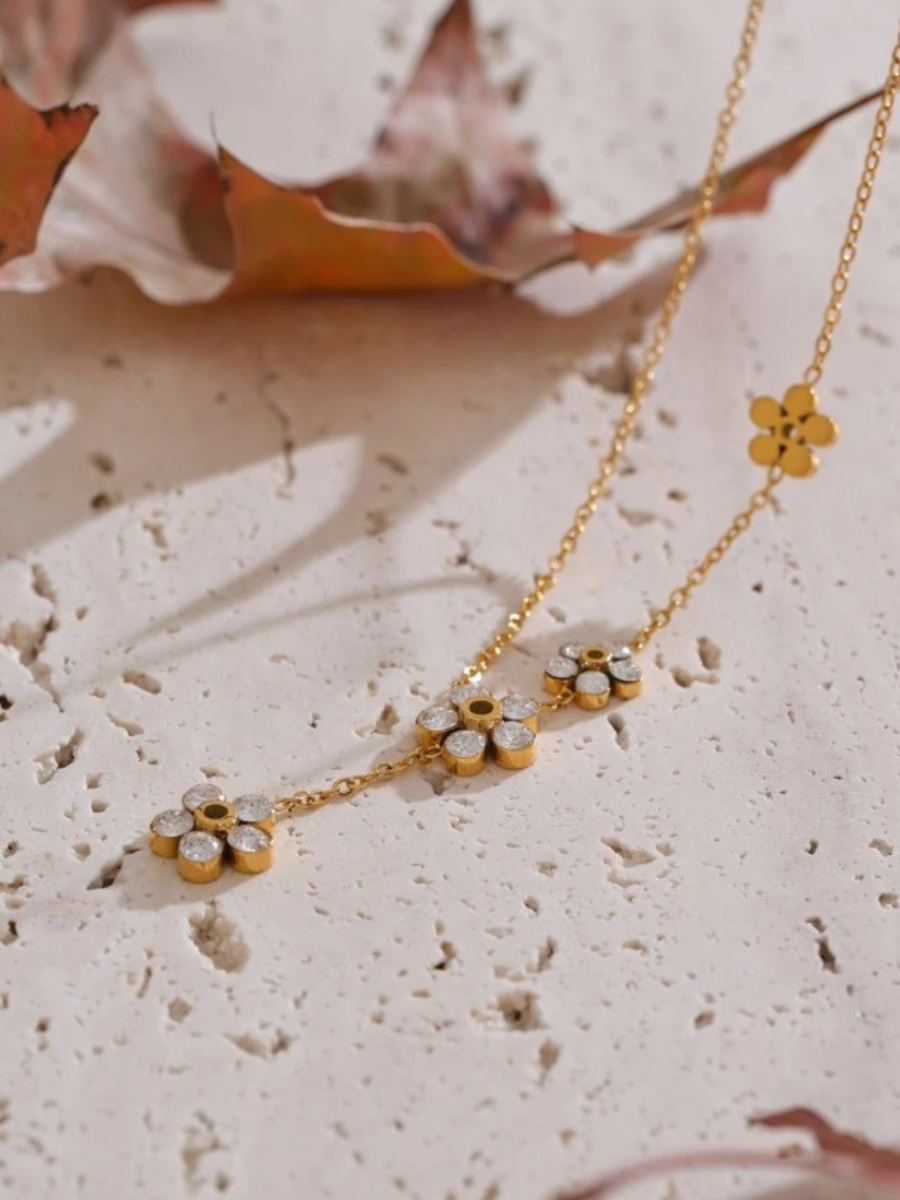 Collier Long fleur