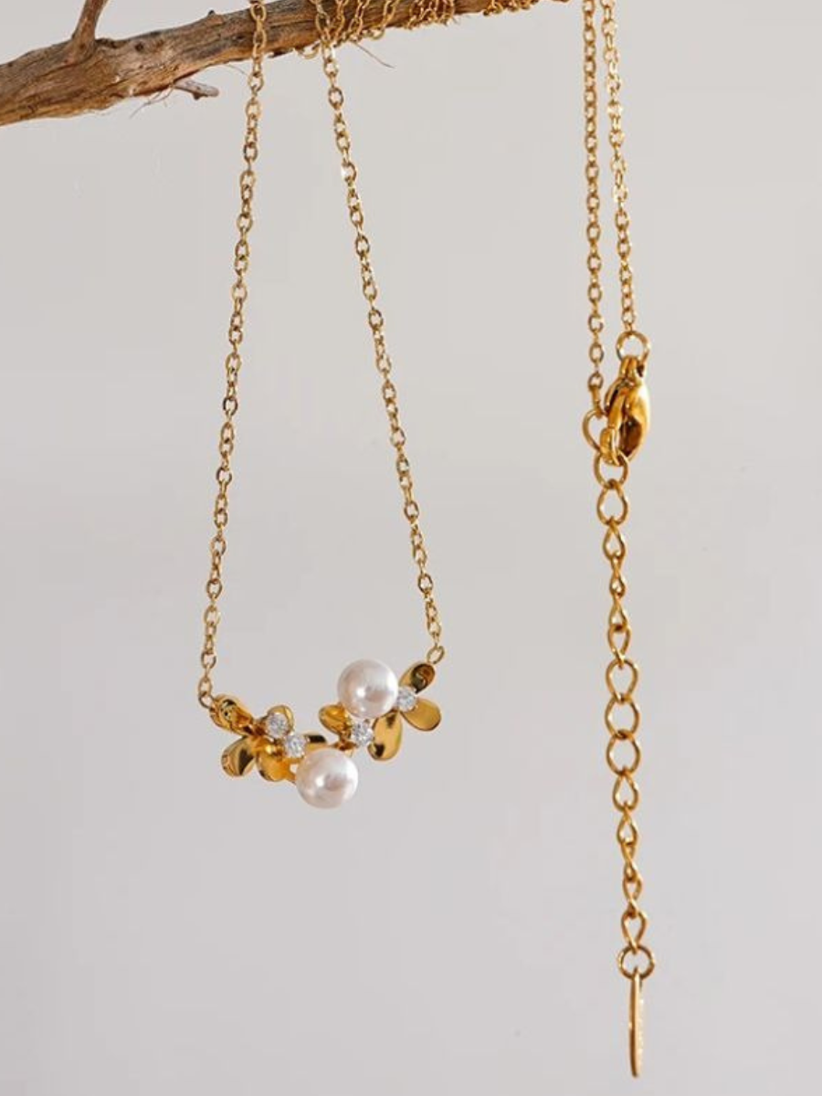 Collier Perle Fleur