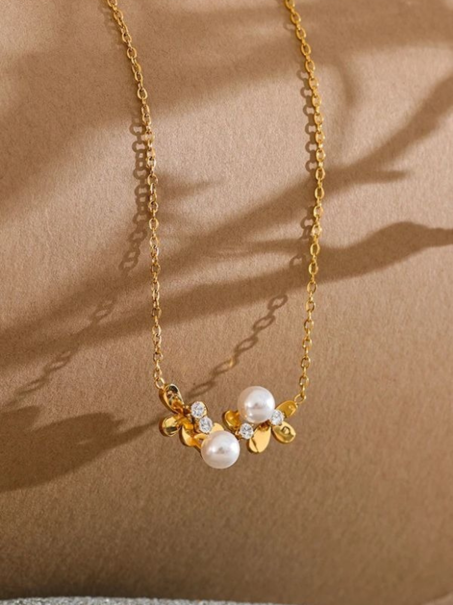 Collier Perle Fleur